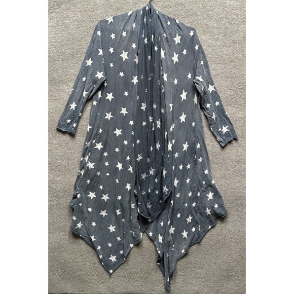 Magnolia Pearl Sweaters - Magnolia Pearl Cardigan Faded Blue Star Print‎ Women One Size Asymmetric *READ*